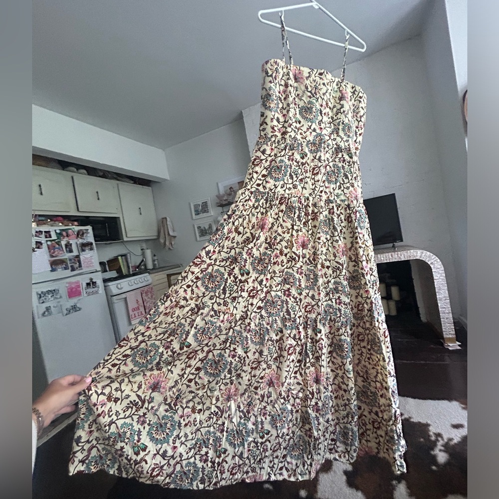 NWT RAGA MAXI SPAGETTI STRAP MULTICOLOR PATTERN DRESS SMALL R5049 30HQ 70 small